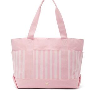 Victoria's Secret Light Pink Striped Tote